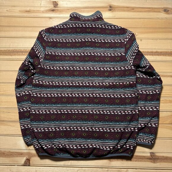 Patagonia Snap-T Glissade Reversible Geometric Fleece Pullover Jacket Mens Small - Picture 10 of 13